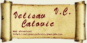 Velisav Ćalović vizit kartica